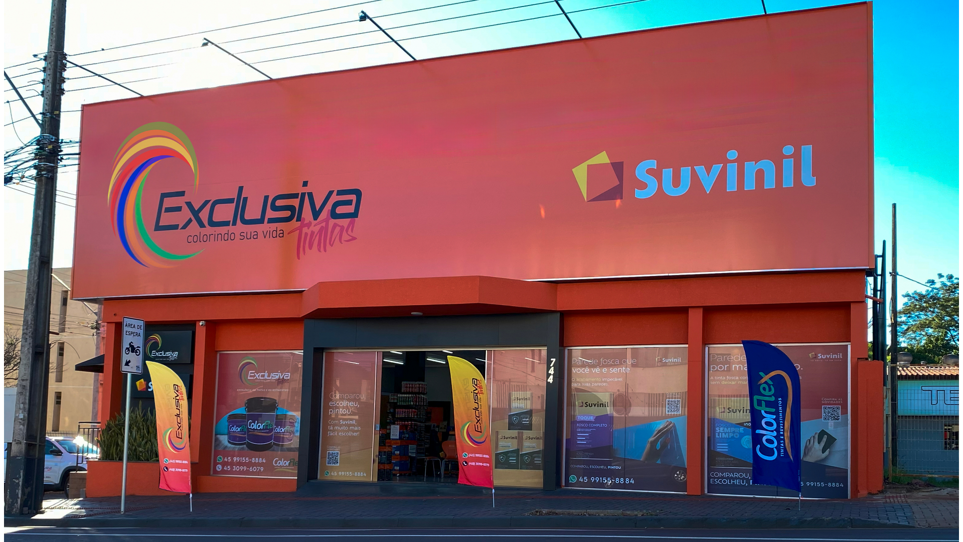 Fachada da loja Exclusiva Tintas em Cascavel